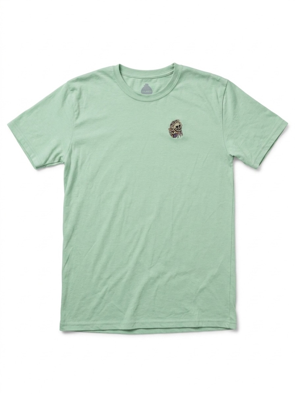 Launder Saint Sinner‎ T Shirt Mens Medium M Green Angel Devil Skull True Vibes